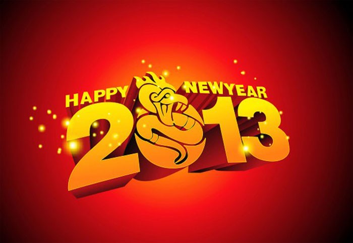 “Happy New Year 2013/ "CUNG" kính mời nhau chén rượu nồng/ "CHÚC" mừng năm đến, tiễn năm xong/ "TÂN" niên phúc lộc khơi vừa dạ/ "XUÂN" mới tài danh khởi thỏa lòng/ "VẠN" chuyện lo toan thay đổi hết/ "SỰ" gì bế tắc thảy hanh thông/ "NHƯ" anh như chị, bằng bè bạn/ "Ý" nguyện, duyên lành, đẹp ước mơ”, lời chúc khá thú vị của bạn Đức Hiệp.